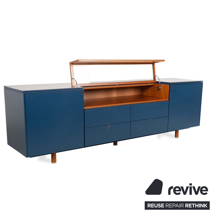 Poliform Holz Sideboard Blau Braun