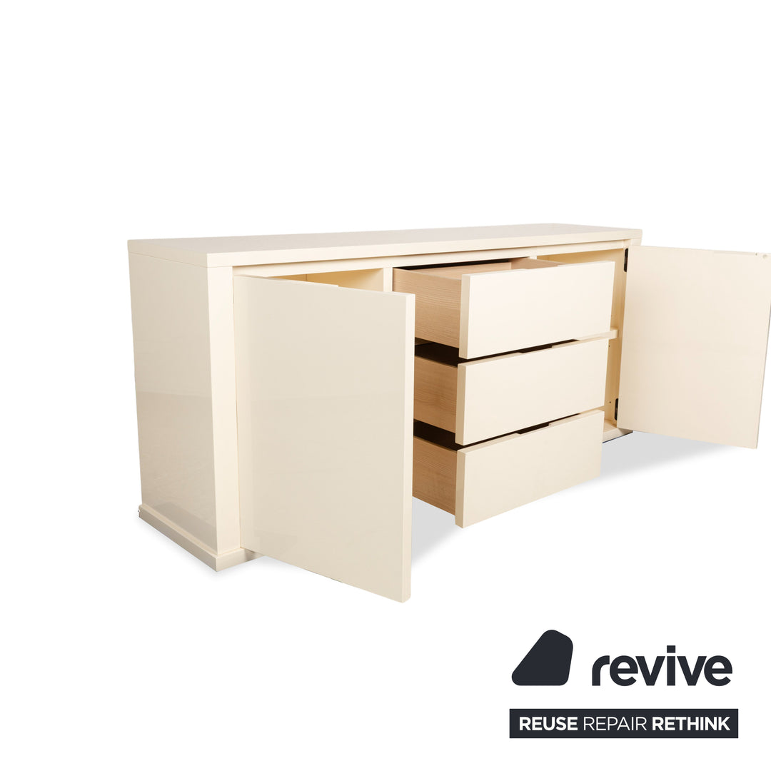 Poliform Holz Sideboard Creme Weiß