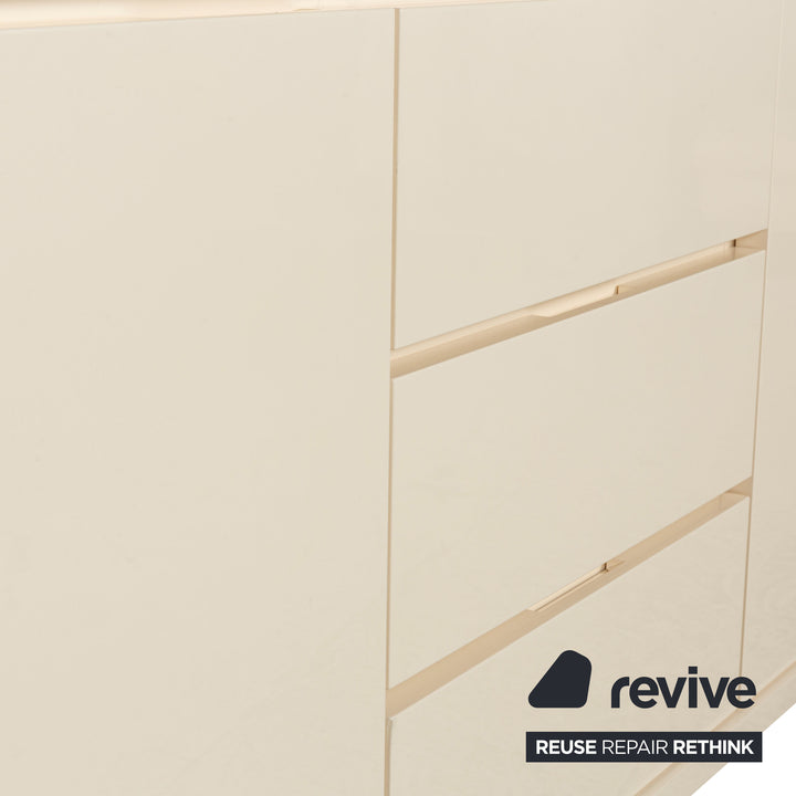 Poliform Holz Sideboard Creme Weiß