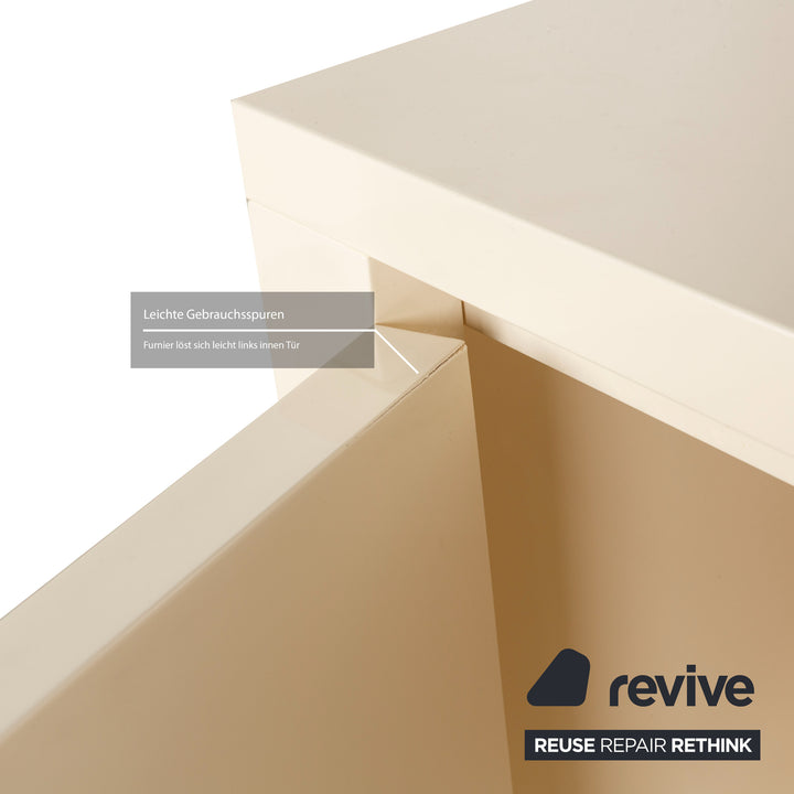 Poliform Holz Sideboard Creme Weiß