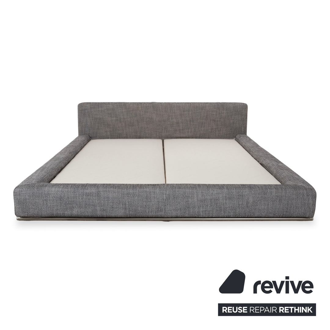 Poliform Ipanema Stoff Bett Grau