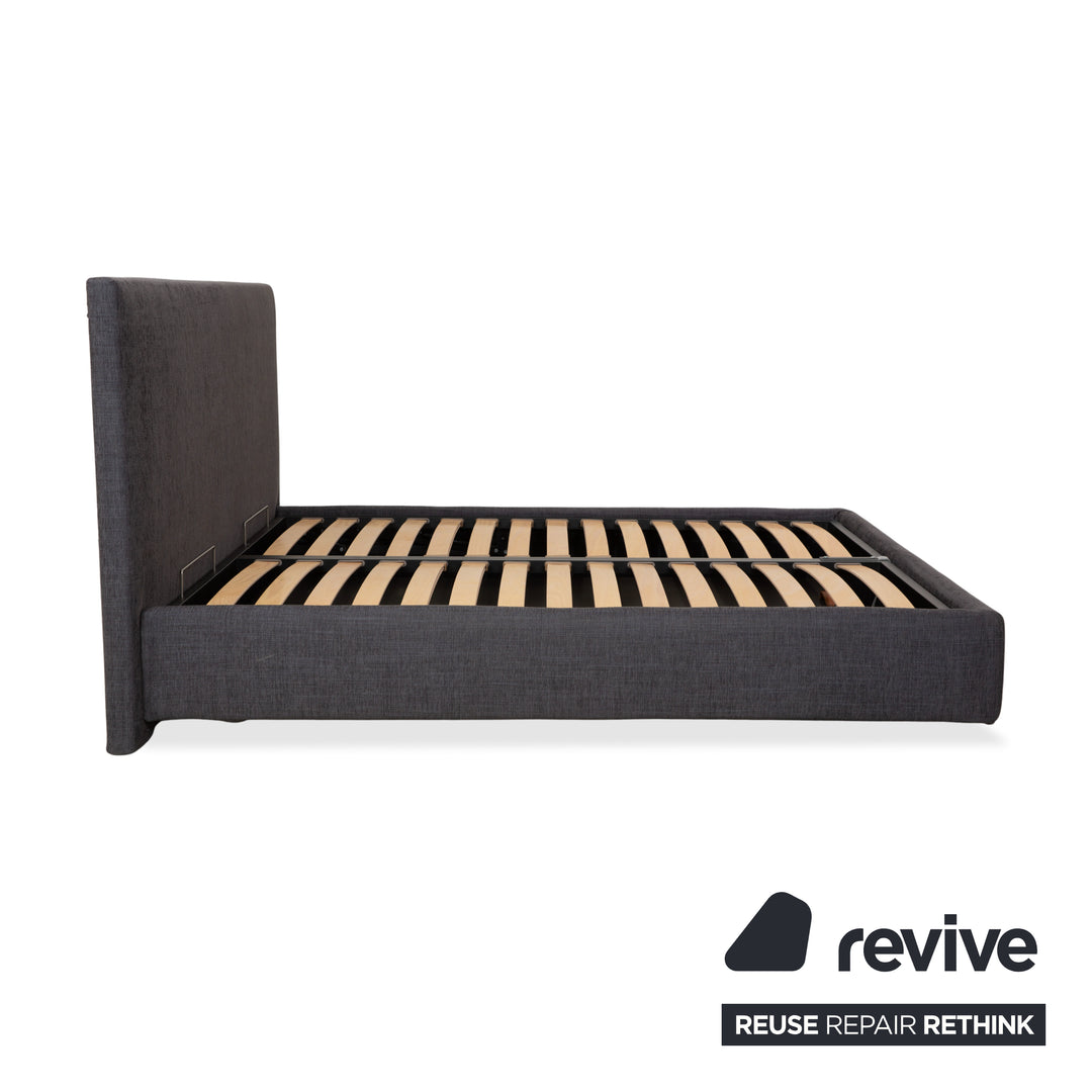 Poliform Stoff Bett Grau manuelle Funktion