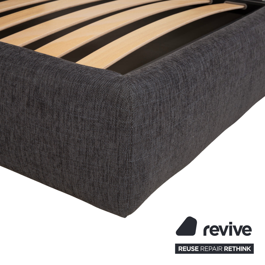 Poliform Stoff Bett Grau manuelle Funktion