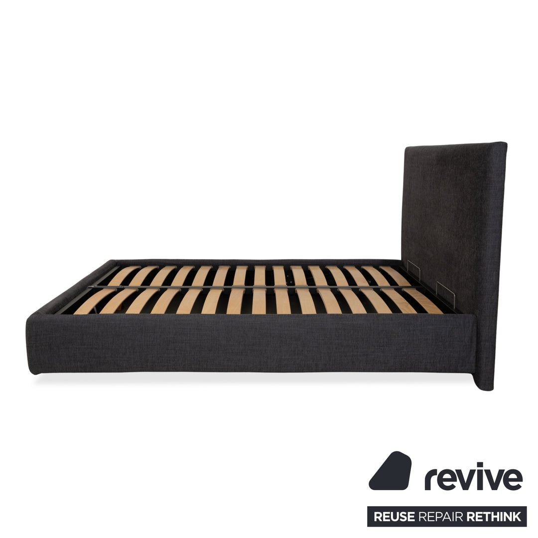 Poliform Stoff Bett Grau manuelle Funktion