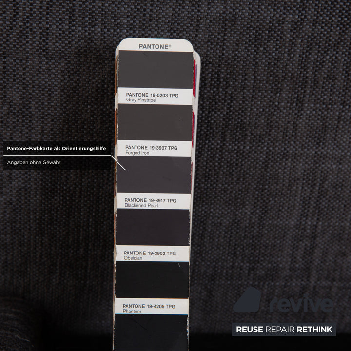 Poliform Stoff Bett Grau manuelle Funktion