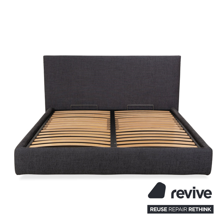 Poliform Stoff Bett Grau manuelle Funktion