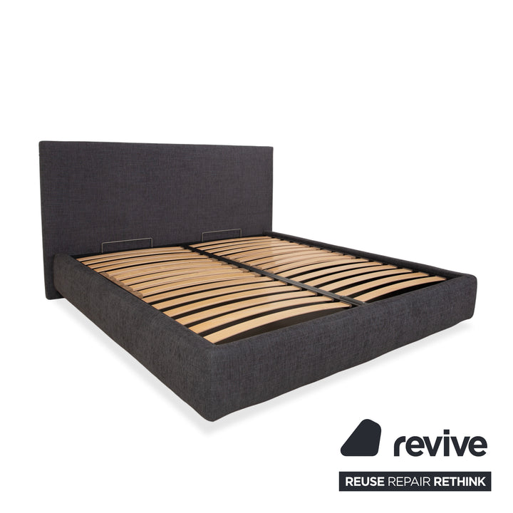 Poliform Stoff Bett Grau manuelle Funktion