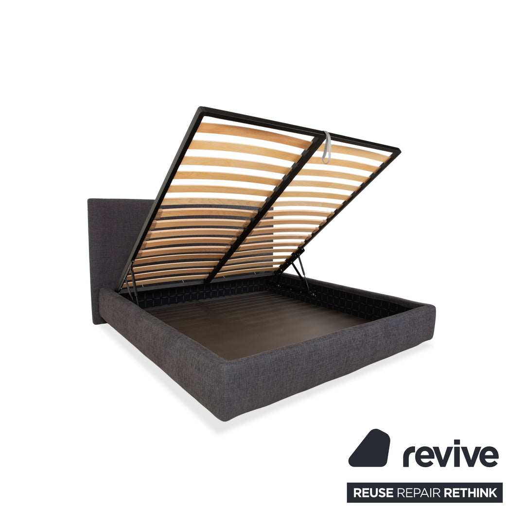 Poliform Stoff Bett Grau manuelle Funktion