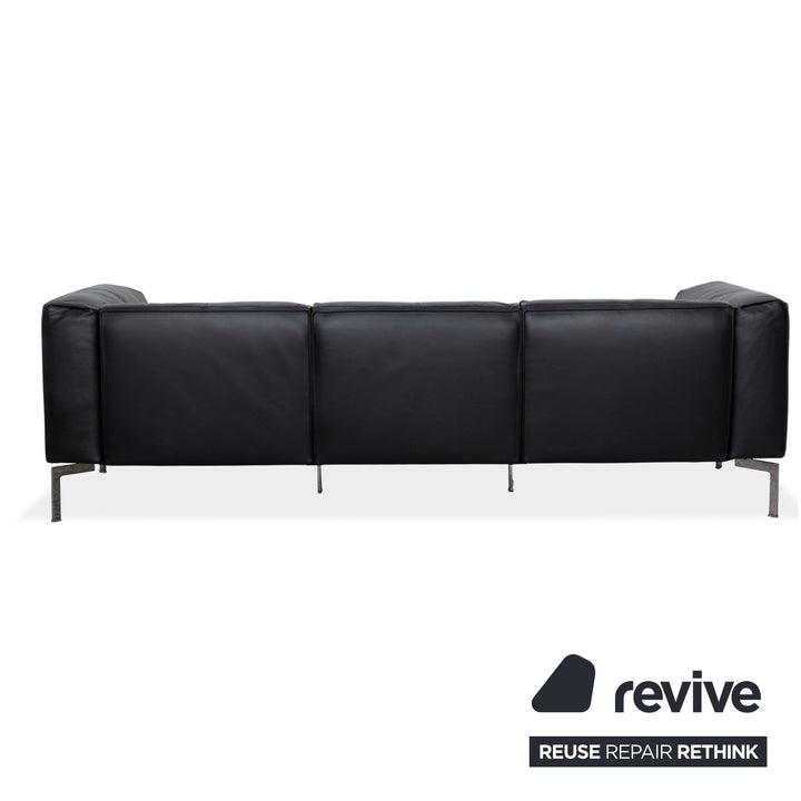 Poltrona Frau Bosforo Designer by Sezgin Aksu und Silvia Suardi #7443 Dreisitzer Couch Echtleder Blau Schwarz