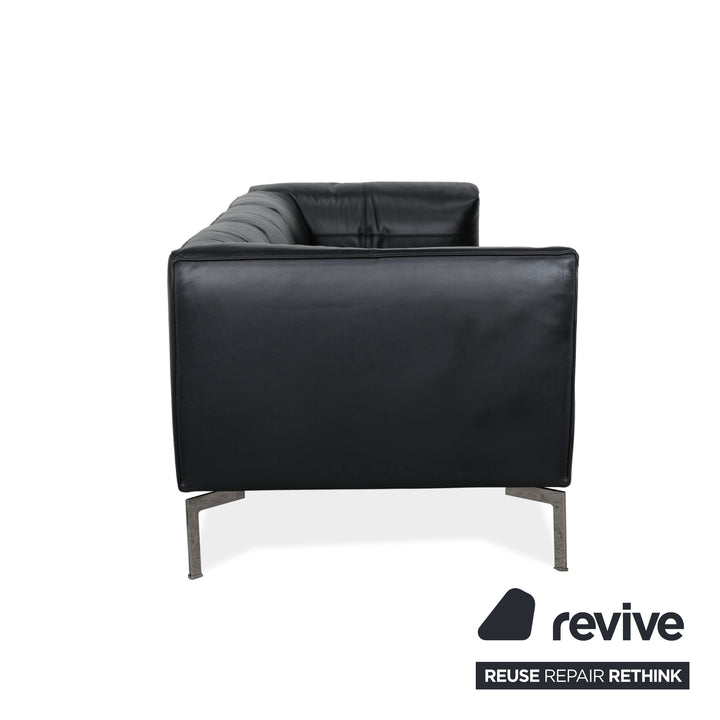 Poltrona Frau Bosforo Designer by Sezgin Aksu und Silvia Suardi #7443 Dreisitzer Couch Echtleder Blau Schwarz