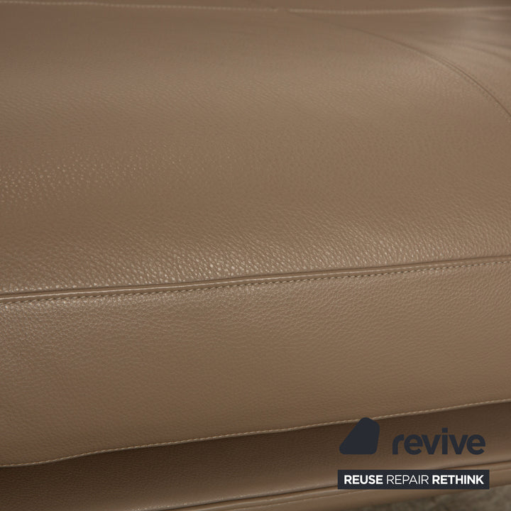 Poltrona Frau Get Back Leather Two Seater Gray Taupe Sofa Couch