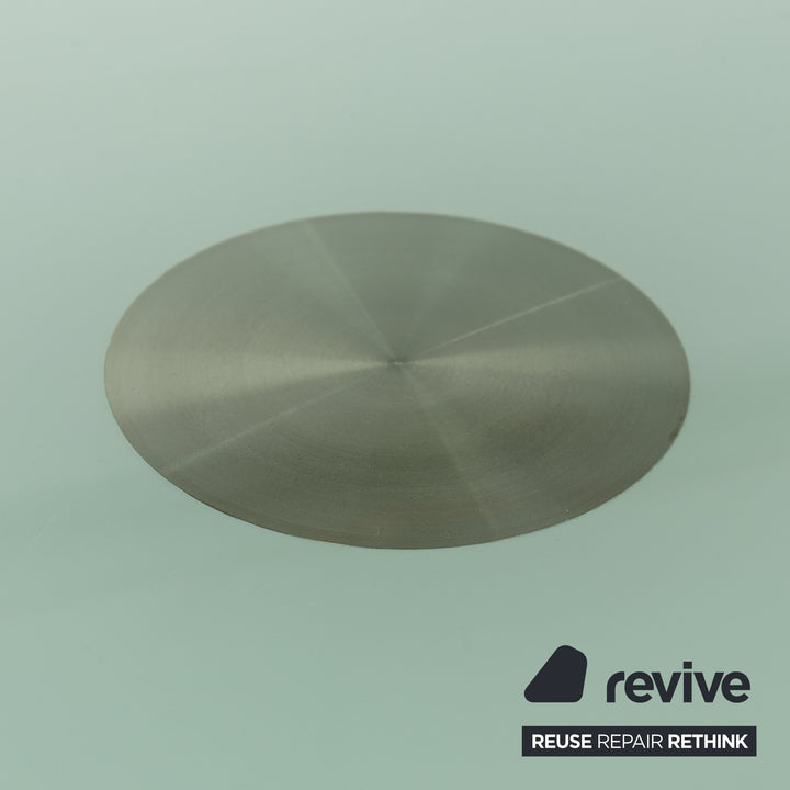 Table à manger en verre Poltrona Frau gris 130 x 130 x73 cm
