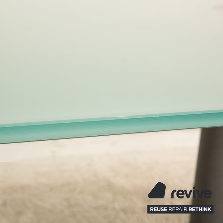 Poltrona Frau Glass Dining Table Silver 218 x 110 x 73 cm