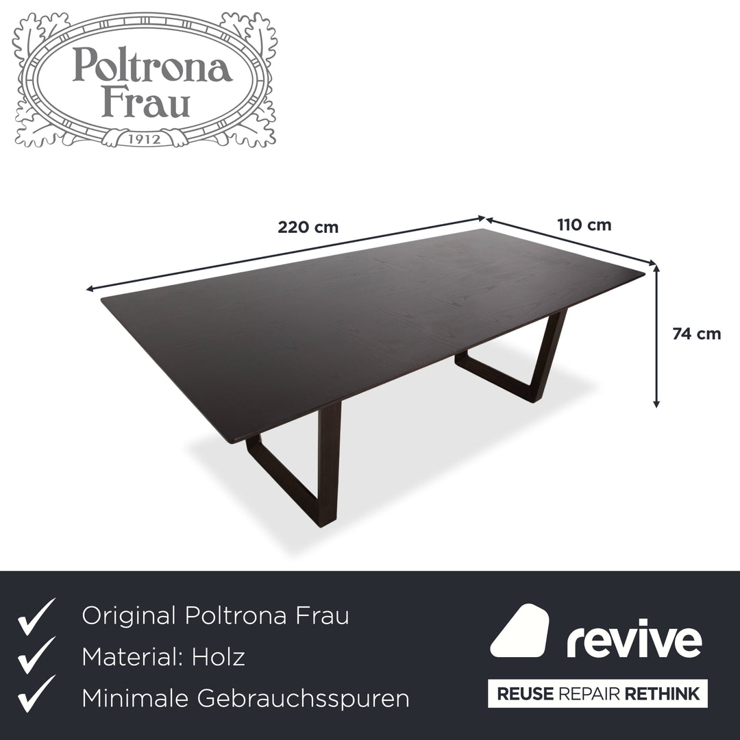 Table à manger en bois Poltrona Frau brun foncé