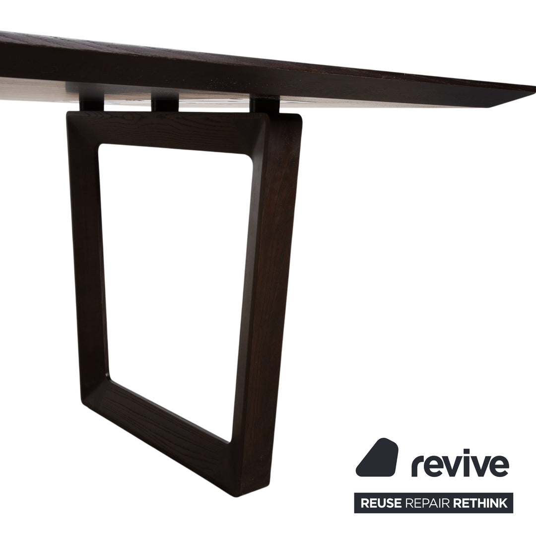 Poltrona Frau Wooden Dining Table Dark Brown