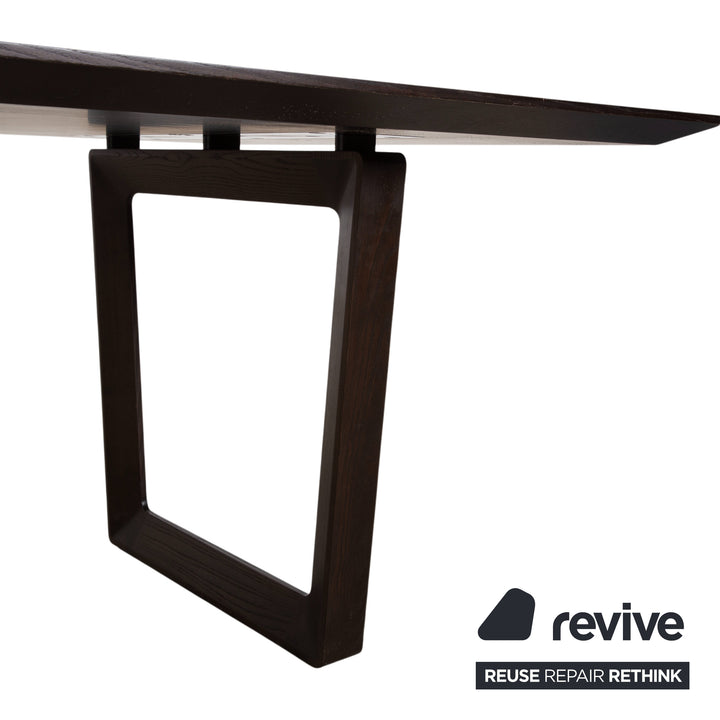 Poltrona Frau Wooden Dining Table Dark Brown