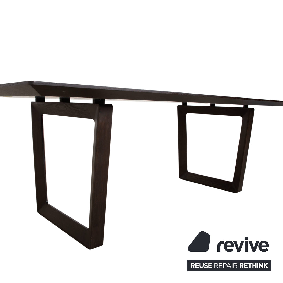 Poltrona Frau Wooden Dining Table Dark Brown
