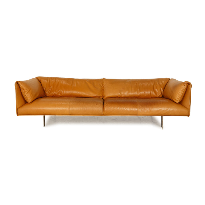 Poltrona Frau John John Leder Viersitzer Braun Sofa Couch