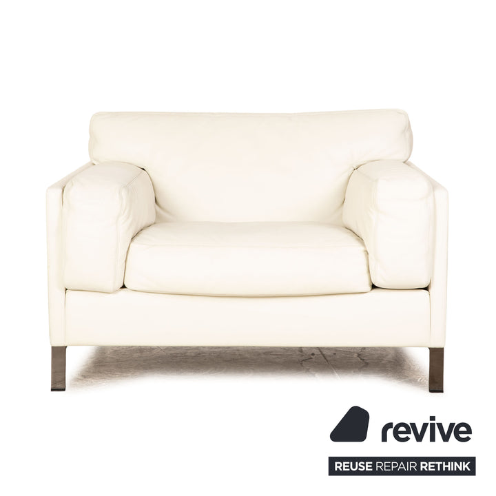Poltrona Frau leather armchair cream