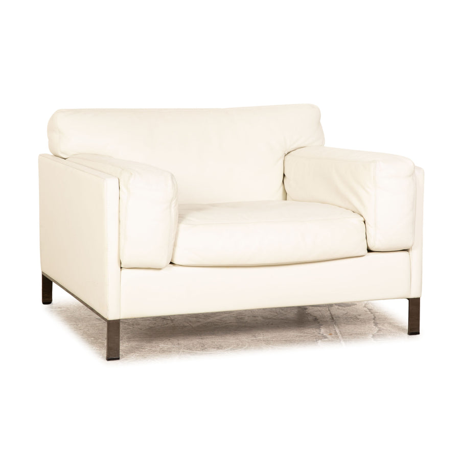 Poltrona Frau leather armchair cream
