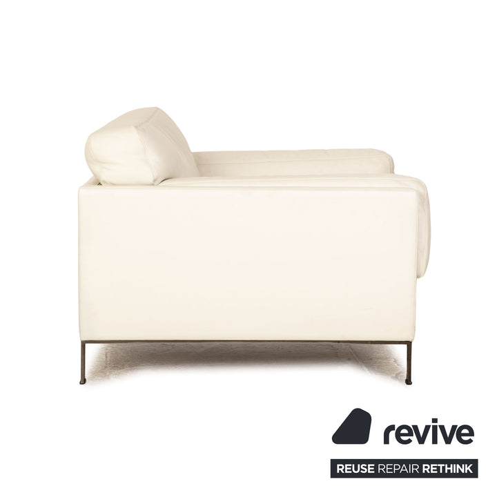 Poltrona Frau leather armchair cream