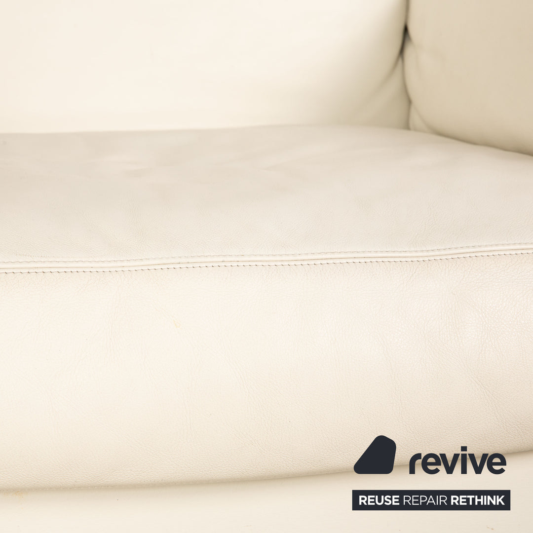 Poltrona Frau leather armchair cream