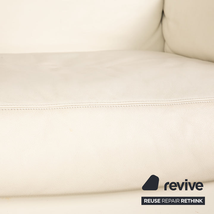 Poltrona Frau leather armchair cream