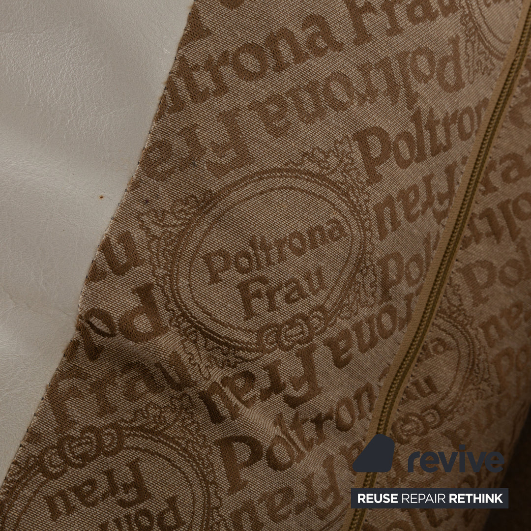 Poltrona Frau Petronio Fauteuil en Cuir Blanc