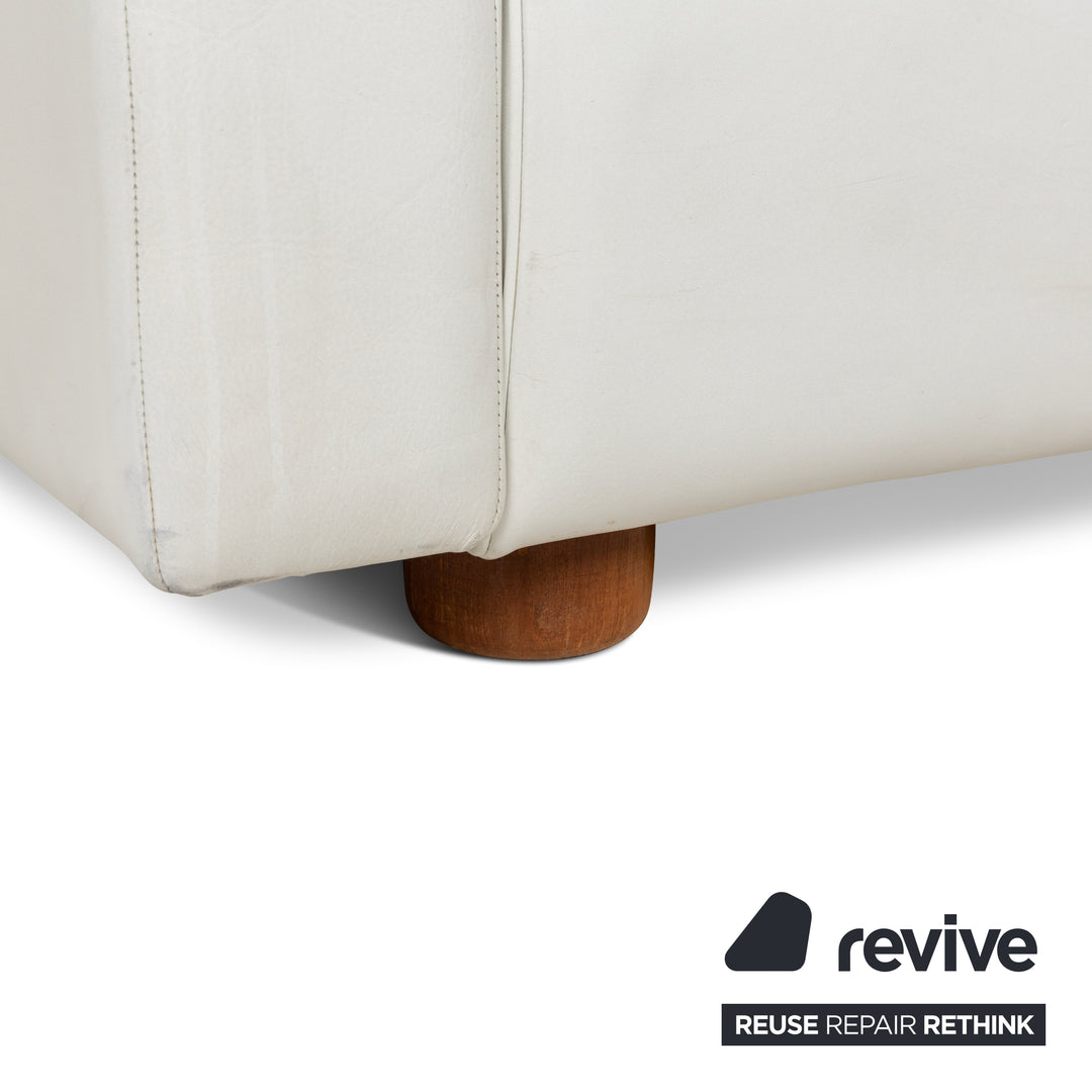 Poltrona Frau Petronio Leder Sofa Garnitur Weiß Sofa Couch Zweisitzer Sessel
