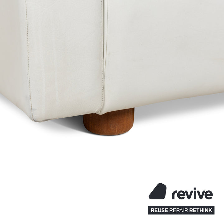 Poltrona Frau Petronio Leder Sofa Garnitur Weiß Sofa Couch Zweisitzer Sessel
