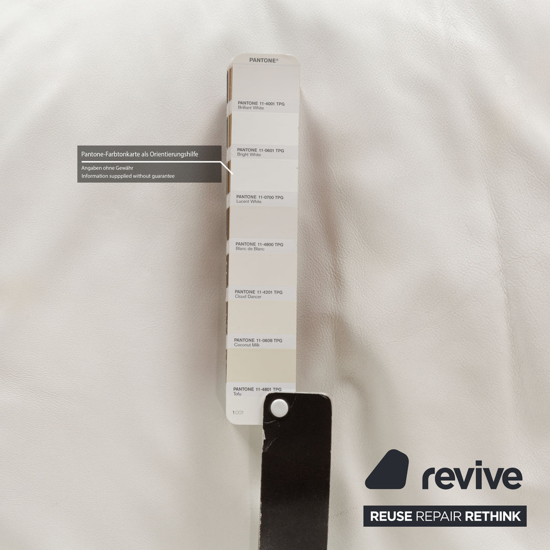 Poltrona Frau Petronio Leder Sofa Garnitur Weiß Sofa Couch Zweisitzer Sessel