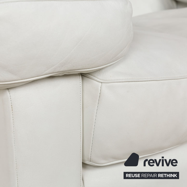Poltrona Frau Petronio ensemble de canapé en cuir blanc canapé deux places fauteuil