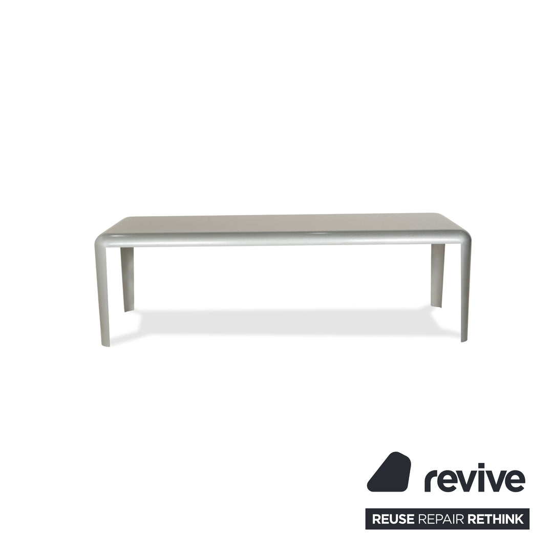 Table à manger en acier et métal Porro Ferro gris
