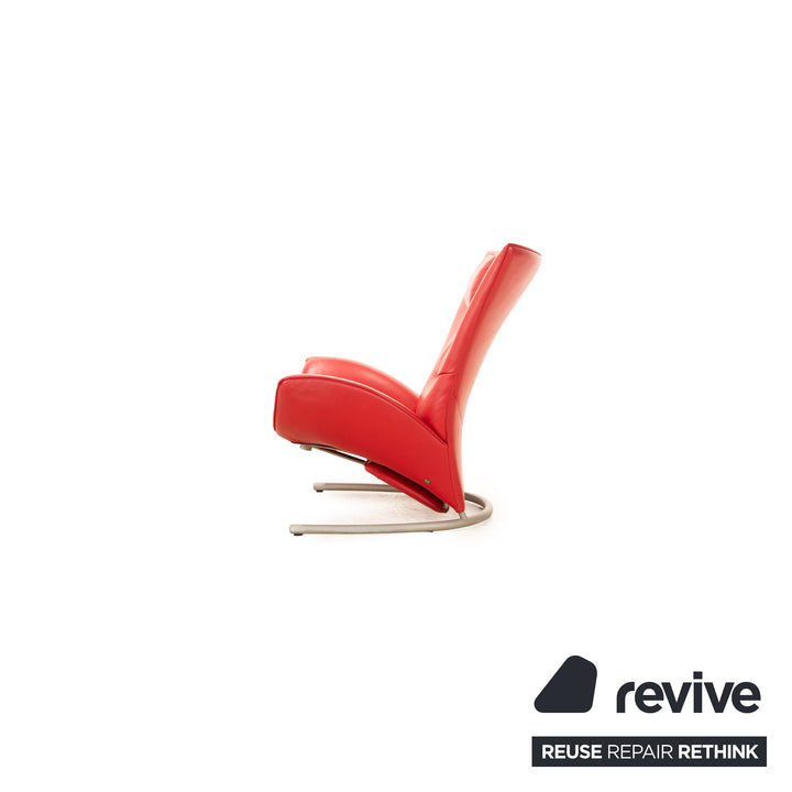 Product Details: Rolf Benz 4100 Leder Sessel Rot manuelle Funktion