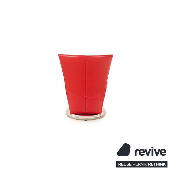 Product Details: Rolf Benz 4100 Leder Sessel Rot manuelle Funktion