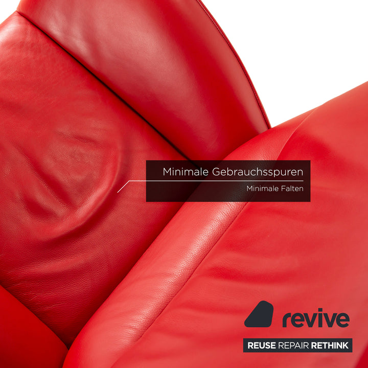 Product Details: Rolf Benz 4100 Leder Sessel Rot manuelle Funktion