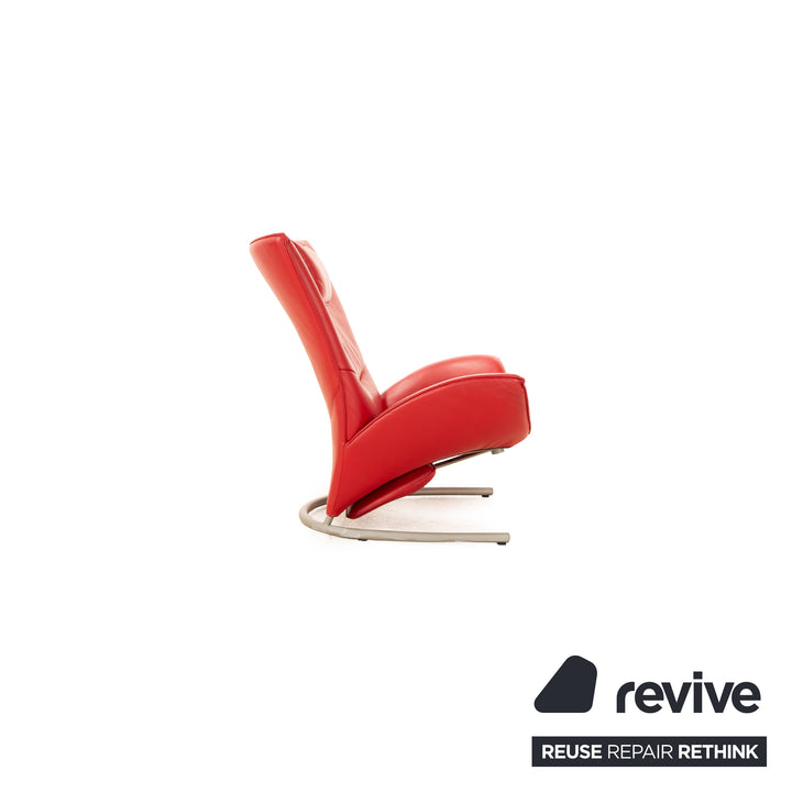 Product Details: Rolf Benz 4100 Leder Sessel Rot manuelle Funktion