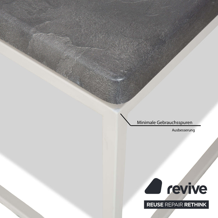 Pure Paris Plastic Coffee Table Silver Metal Grey
