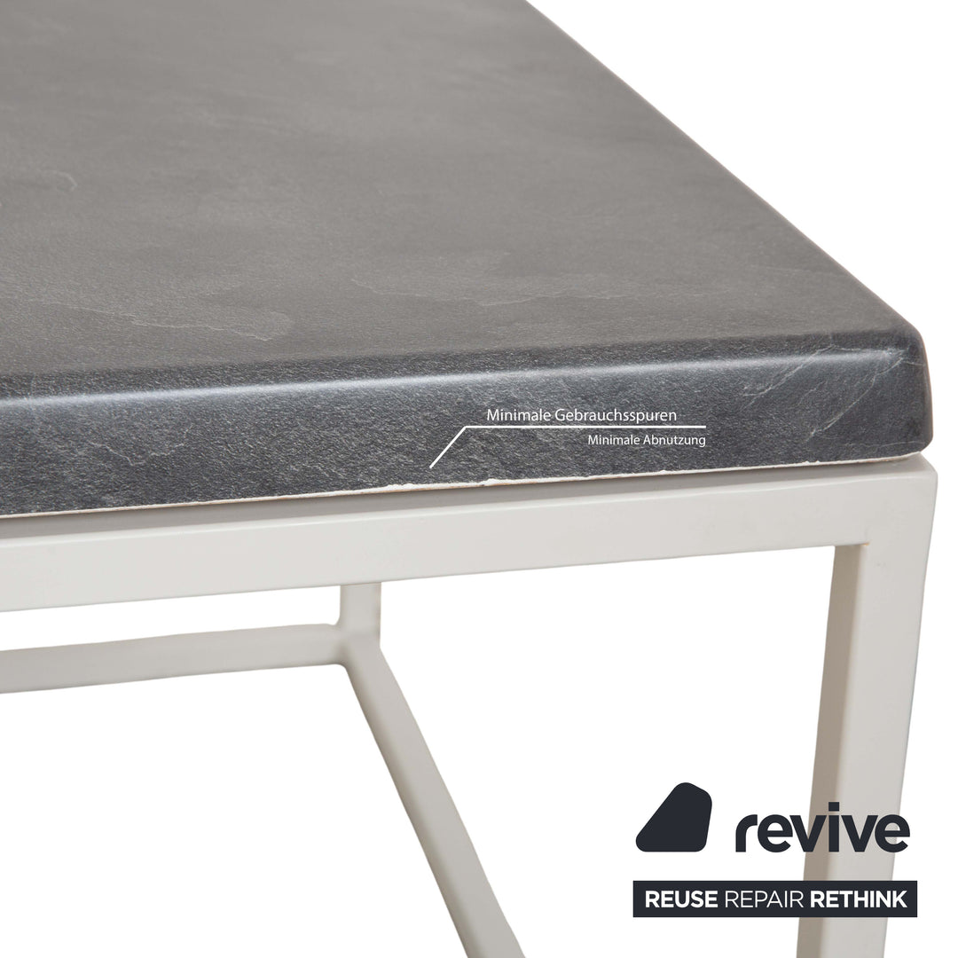 Pure Paris Plastic Coffee Table Silver Metal Grey