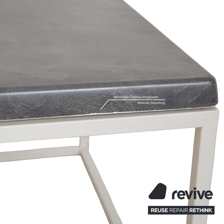 Pure Paris Plastic Coffee Table Silver Metal Grey