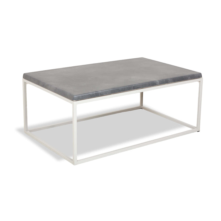 Pure Paris Plastic Coffee Table Silver Metal Grey