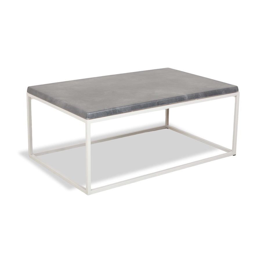 Pure Paris Plastic Coffee Table Silver Metal Grey