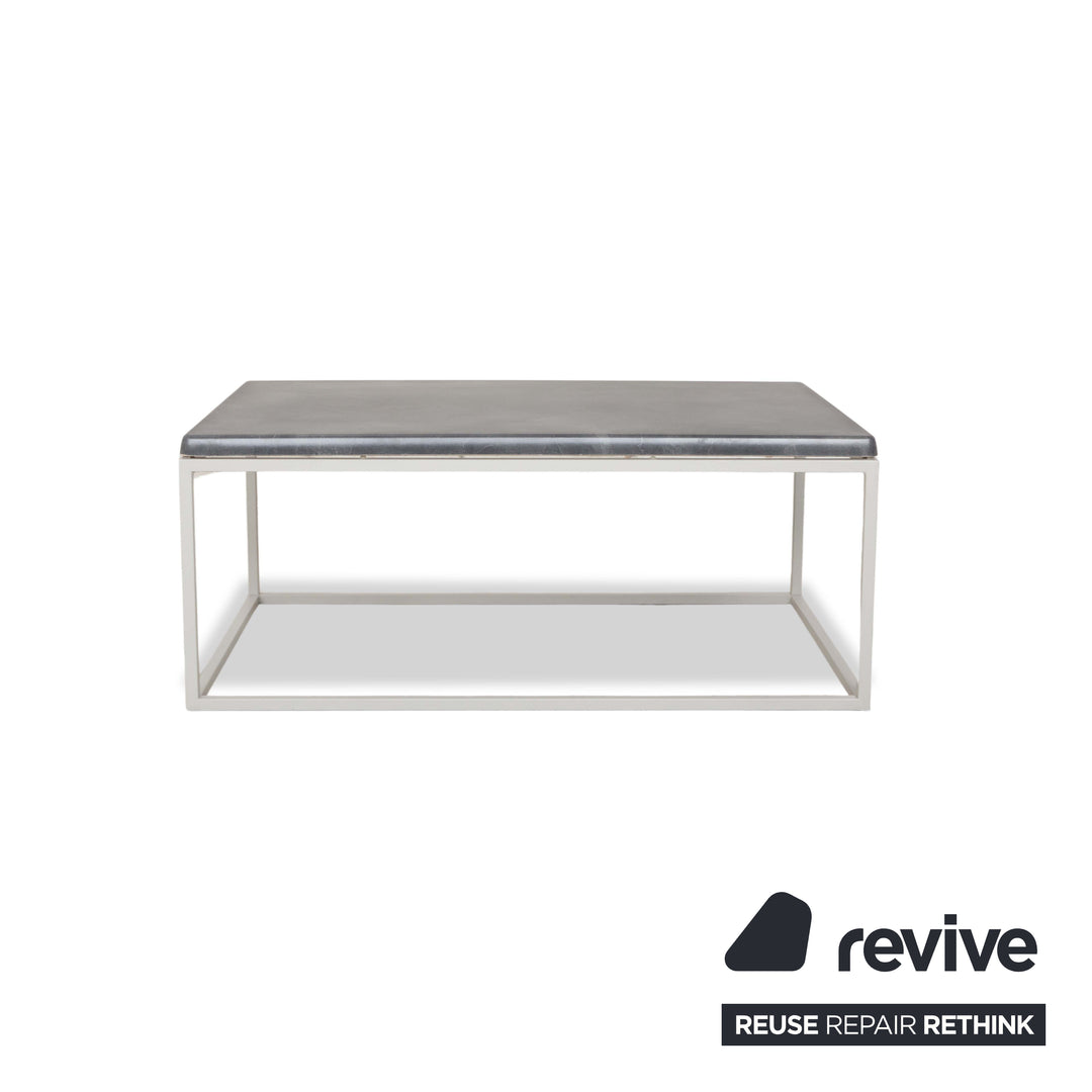 Pure Paris Plastic Coffee Table Silver Metal Grey