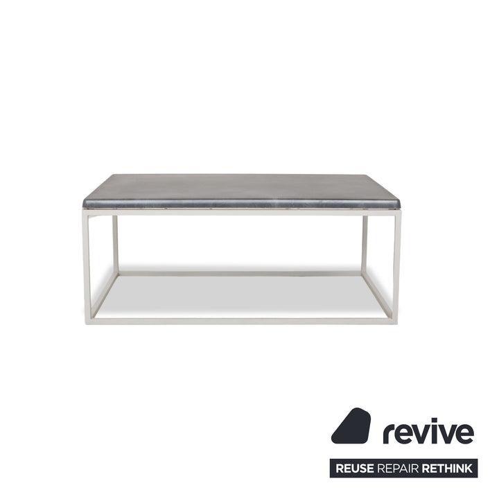 Pure Paris Plastic Coffee Table Silver Metal Grey