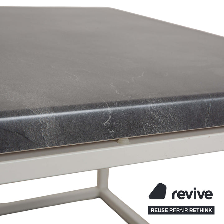Pure Paris Plastic Coffee Table Silver Metal Grey