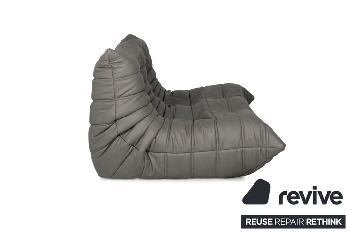 ligne roset Togo Veganes Leder Zweisitzer Anthrazit