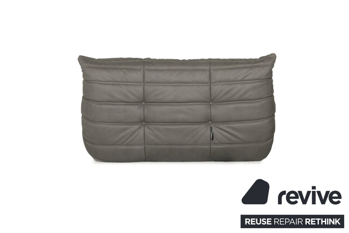 ligne roset Togo Veganes Leder Zweisitzer Anthrazit