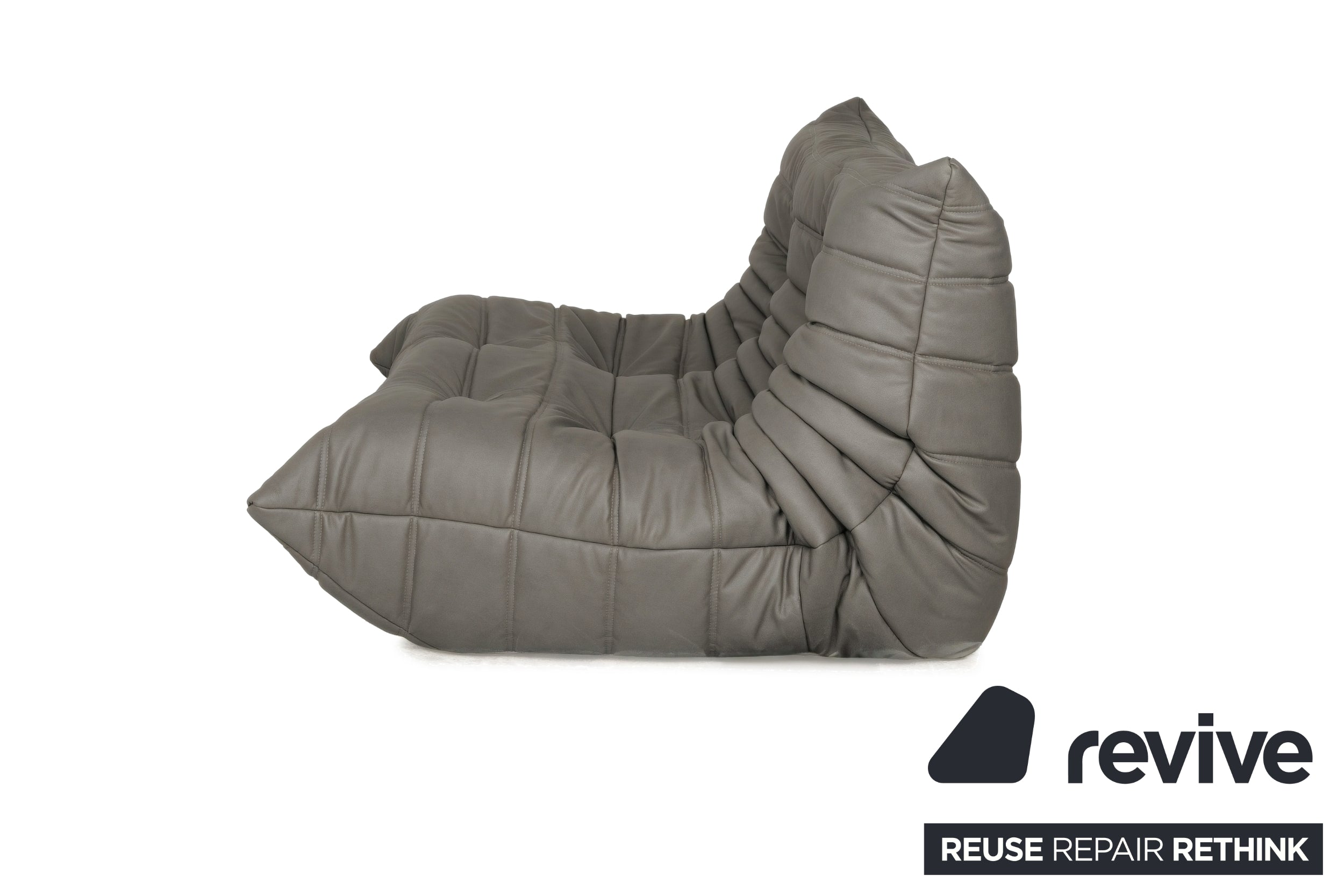 ligne roset Togo Veganes Leder Zweisitzer Anthrazit