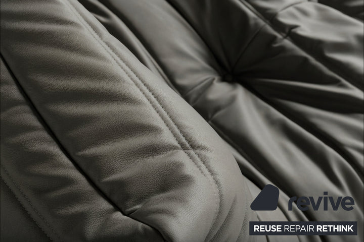 ligne roset Togo Veganes Leder Zweisitzer Anthrazit