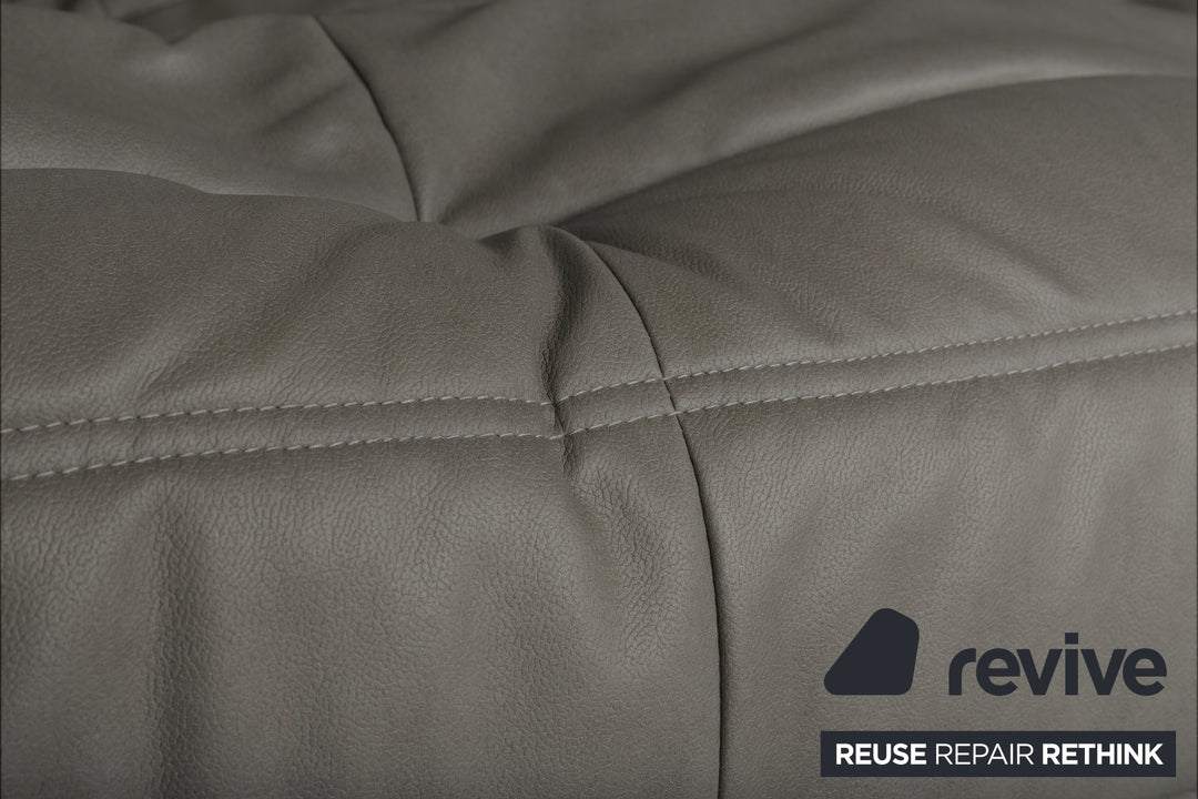 ligne roset Togo Veganes Leder Zweisitzer Anthrazit